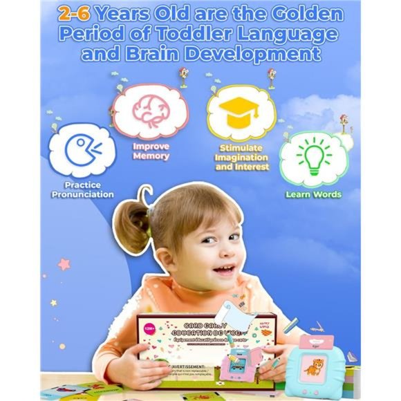Toddler Toys for Boys2 3 4 5 YearOld Gift,Speech Therapy Toys,Talking Flash Card - Picture 4 of 6